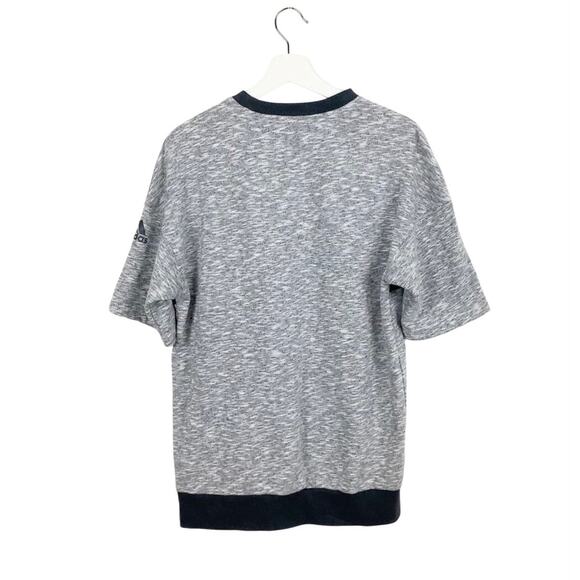 Adidas Gray Urban Short Sleeve Terry Sweatshirt Medium - Picture 4 of 6